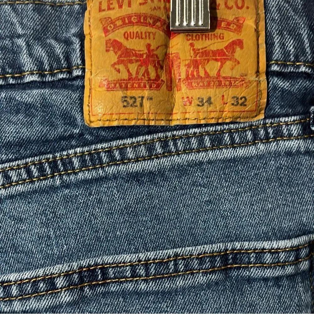 Levi's Jeans Mens 34x32 Blue 527 Bootcut Denim Classic Workwear